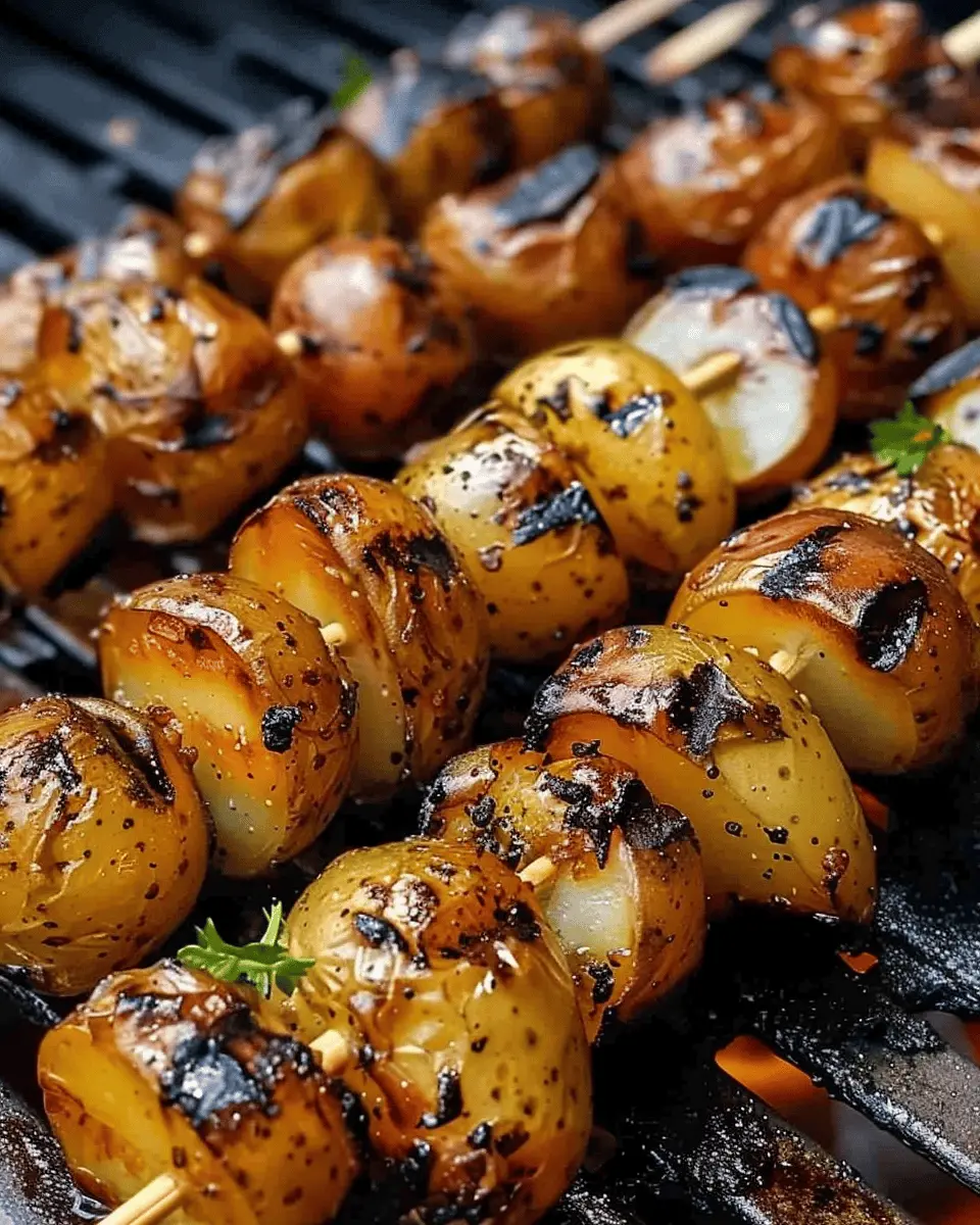 Skewered Grilled Potatoes: Easy Turkey Bacon Delight Recipe