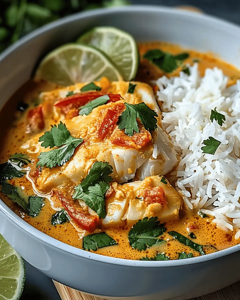 Easy Coconut Lime Fish Curry: A Zesty Delight with Jasmine Rice
