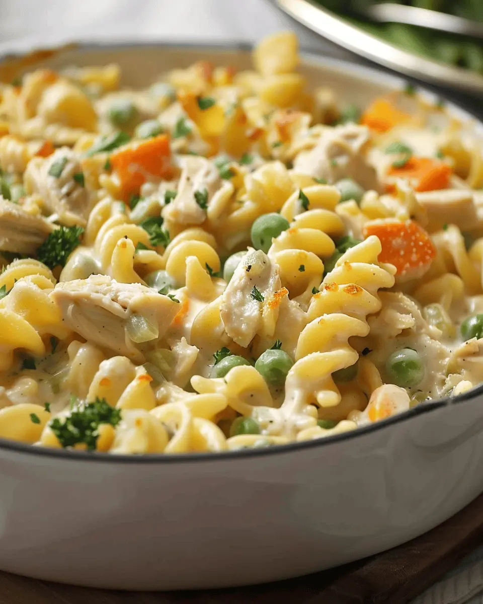 Quick Chicken Pot Pie Pasta: A Comforting Family Favorite with Turkey Bacon