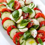 Fresh Cucumber Caprese Salad