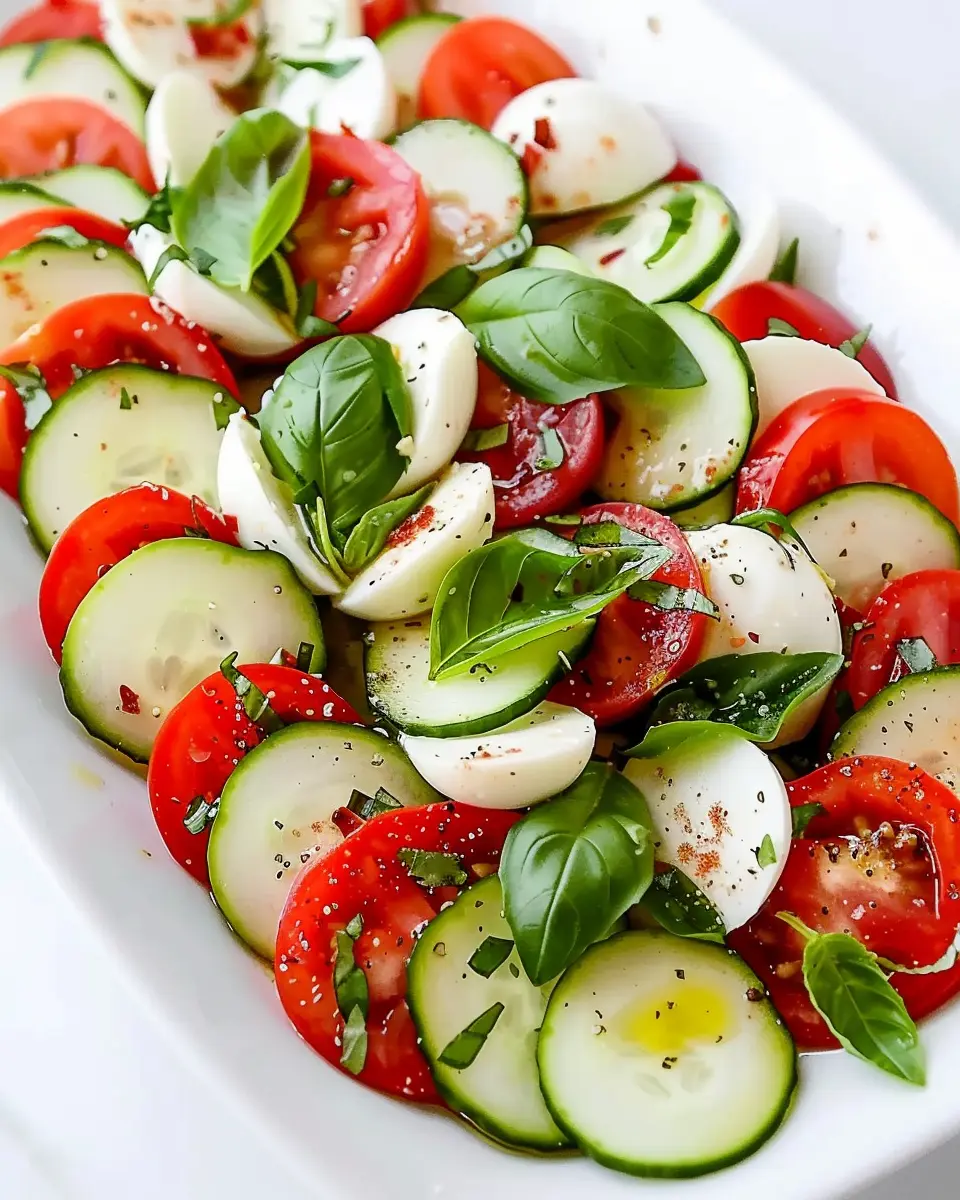 Fresh Cucumber Caprese Salad: Easy, Refreshing Delight for Summer