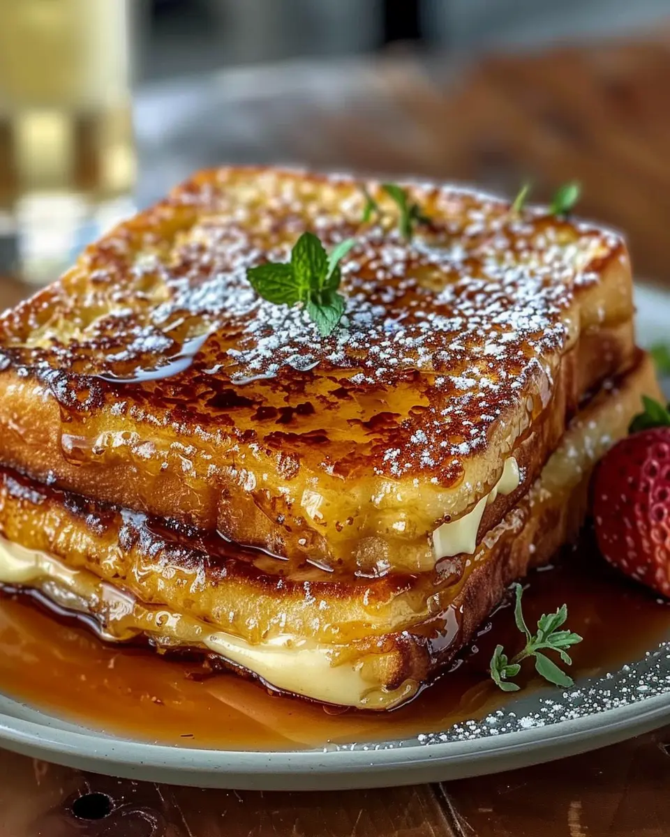 Crème Brûlée French Toast: Indulgent Morning Bliss with Turkey Bacon