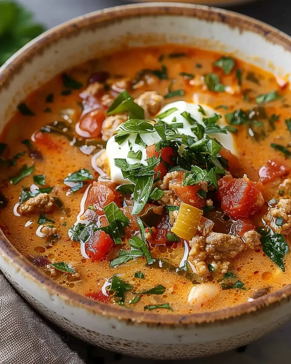 Hearty Keto Soup: Indulgent Comfort with Turkey Bacon and Chicken Ham