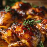 Orange Glazed Cornish Hens