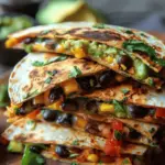 Vegan Quesadillas with Black Beans and Avocado