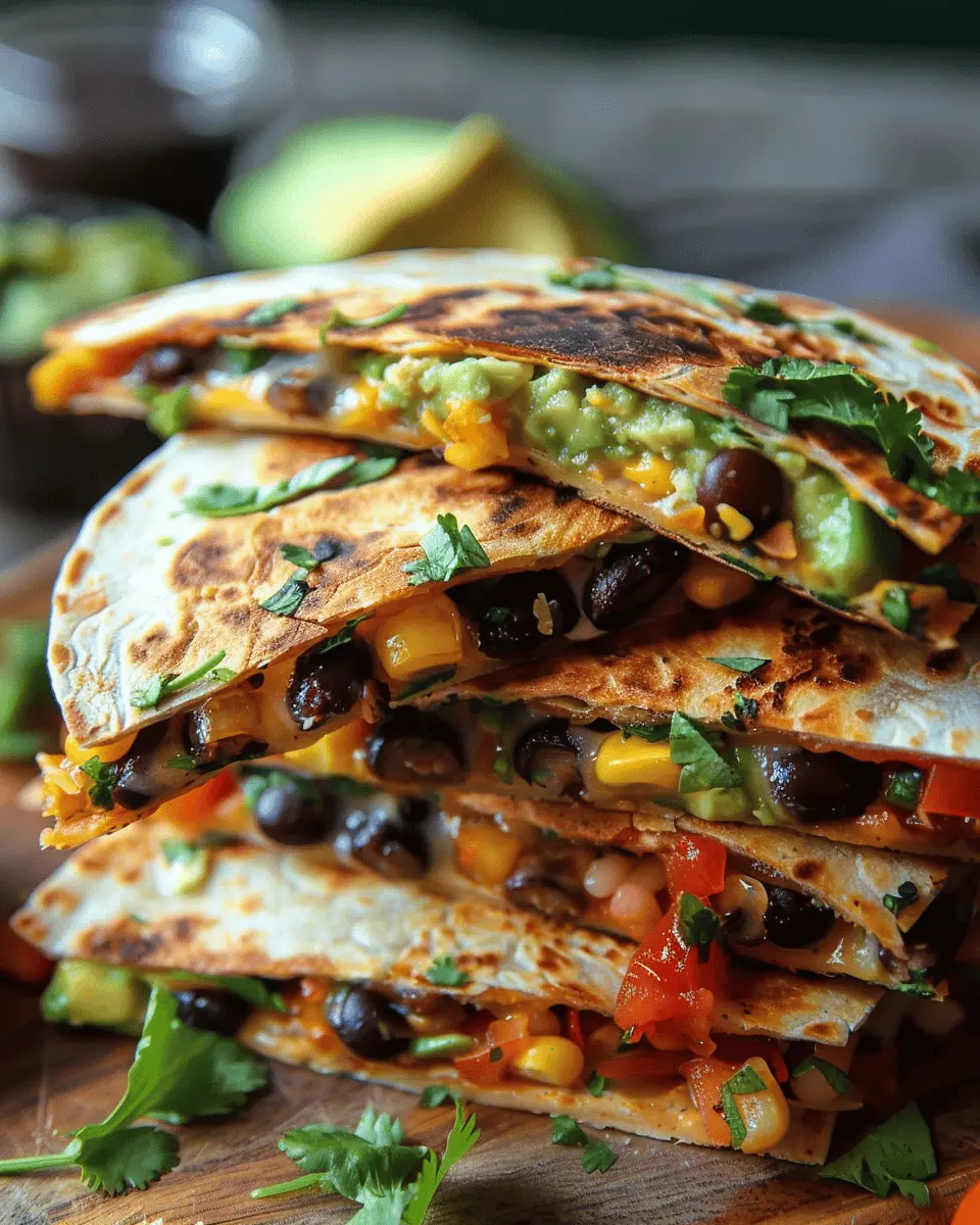Vegan Quesadillas with Black Beans and Avocado for Easy Weeknight Meals