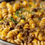 LOADED CHEDDAR RANCH BEEF AND SWEET CORN ROTINI BAKE Loaded Cheddar Ranch Beef and Sweet Corn Rotini Bake