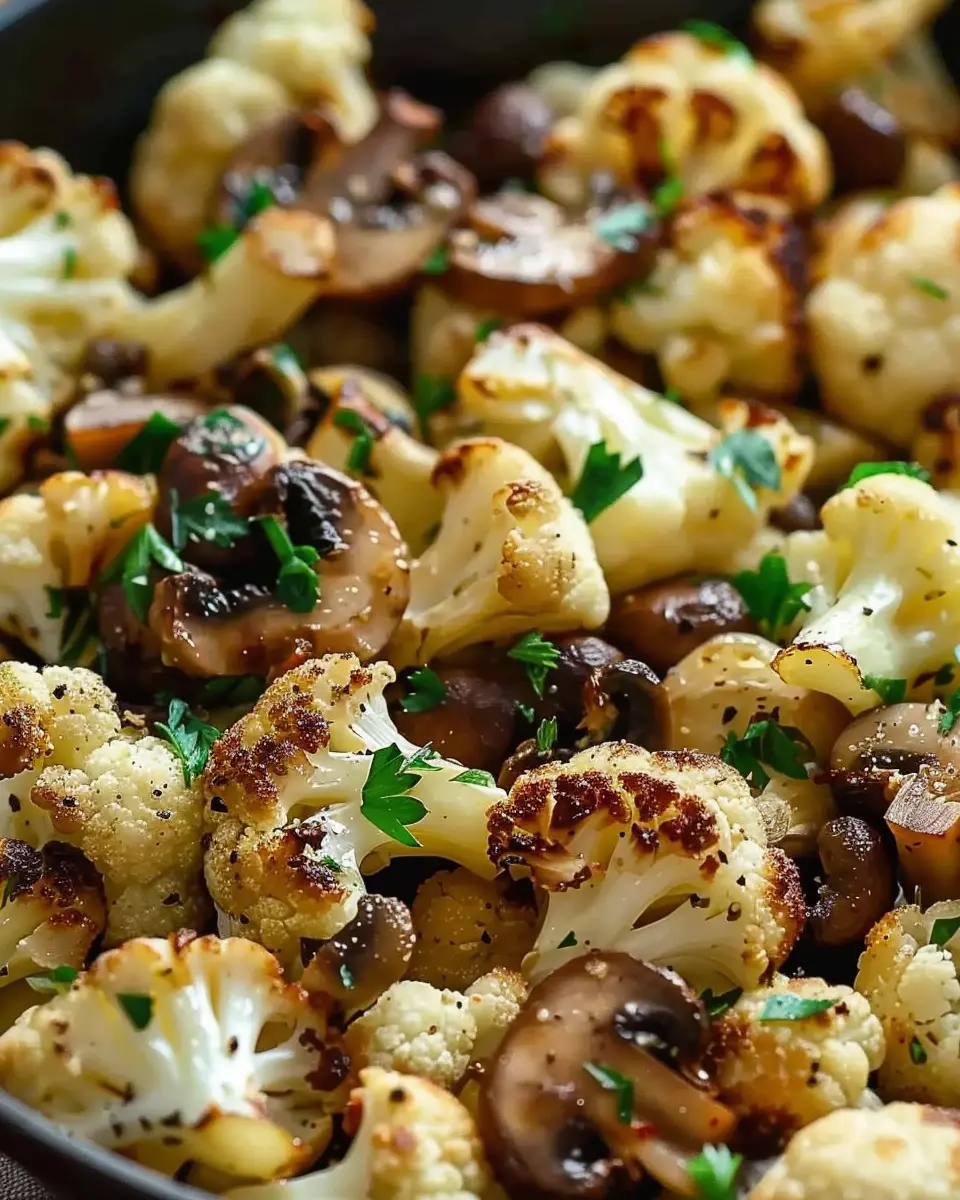 Garlic Cauliflower Mushroom Skillet: Easy Delicious Home Cooking