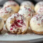 Rhubarb Cheesecake Bombs