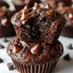 Melt-in-Your-Mouth Double Chocolate Zucchini Muffins