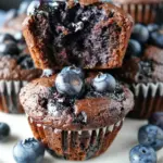 Double Chocolate Blueberry Muffins