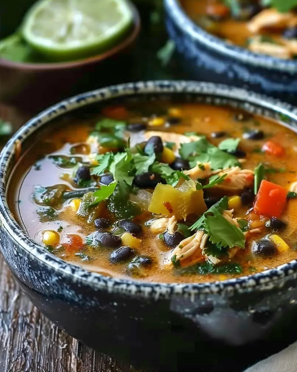 Chicken Poblano and Black Bean Soup: A Hearty and Healthy Delight