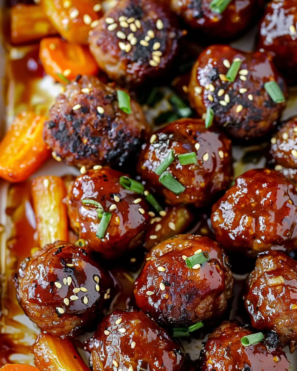 Korean BBQ Meatballs: Easy Recipe with Veggies and Turkey Bacon