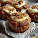 Brown Butter Sweet Potato Cream Cheese Muffins