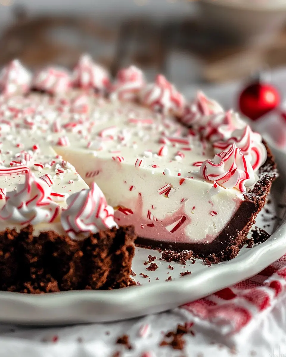No Bake Christmas Peppermint Pie for Effortless Festive Joy