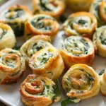Easy Spinach Dip in Bite-Sized Pinwheels