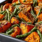Sweet Potato & Green Bean Tray Bake