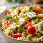 Creamy Caprese Pasta Salad