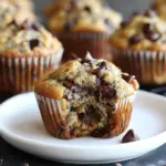 Banana Espresso Chocolate Chip Muffins