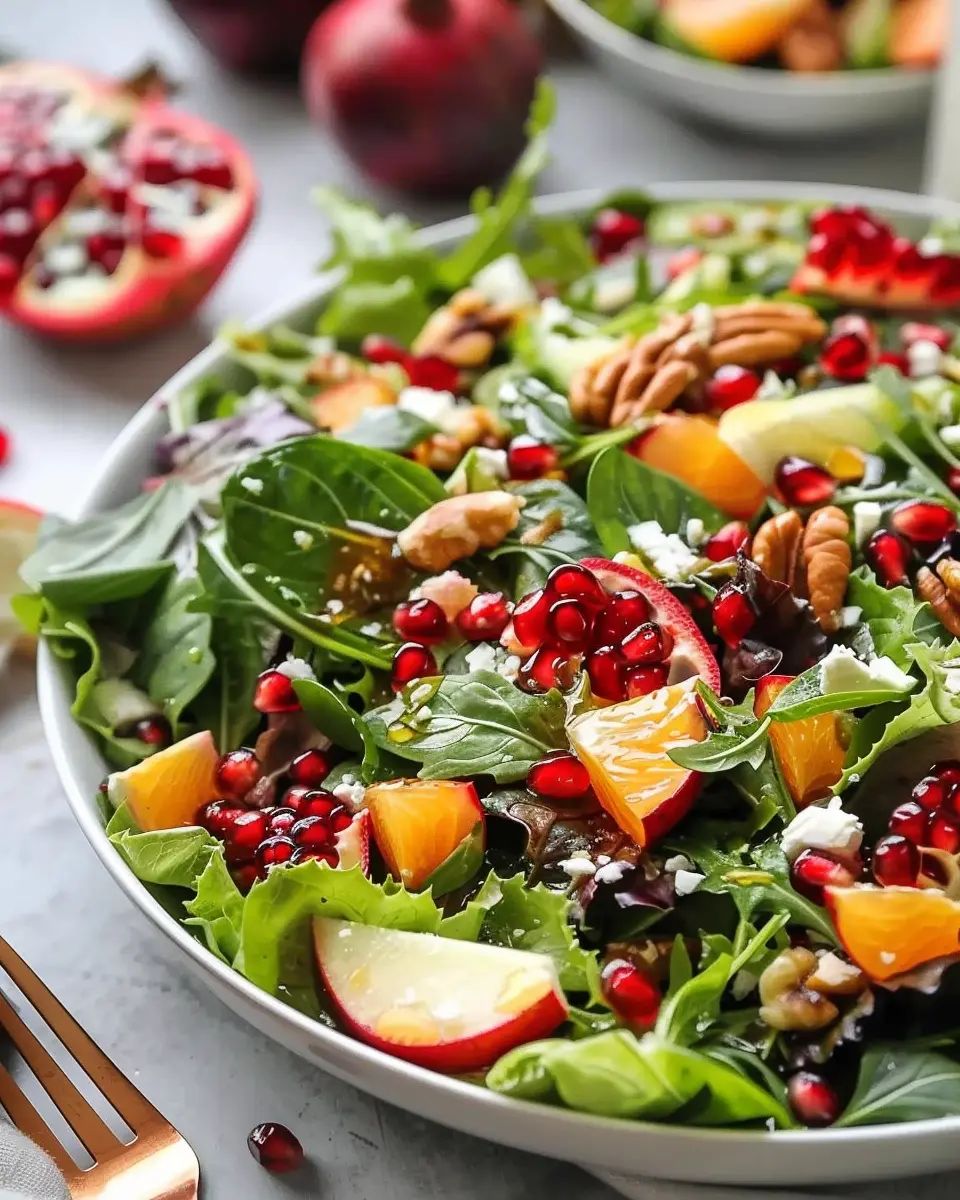 Pomegranate Christmas Salad: A Festive Delight with Honey Mustard Dressing