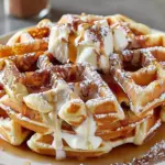 Cinnamon Roll Waffles Cream Cheese