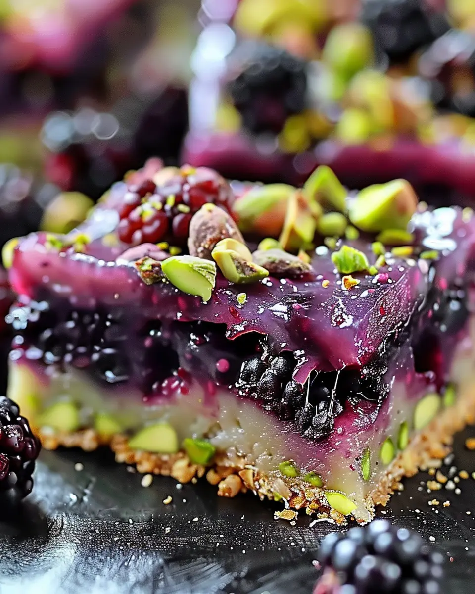 Blackberry Pistachio Dream Bars: Indulgent Treat for Home Chefs