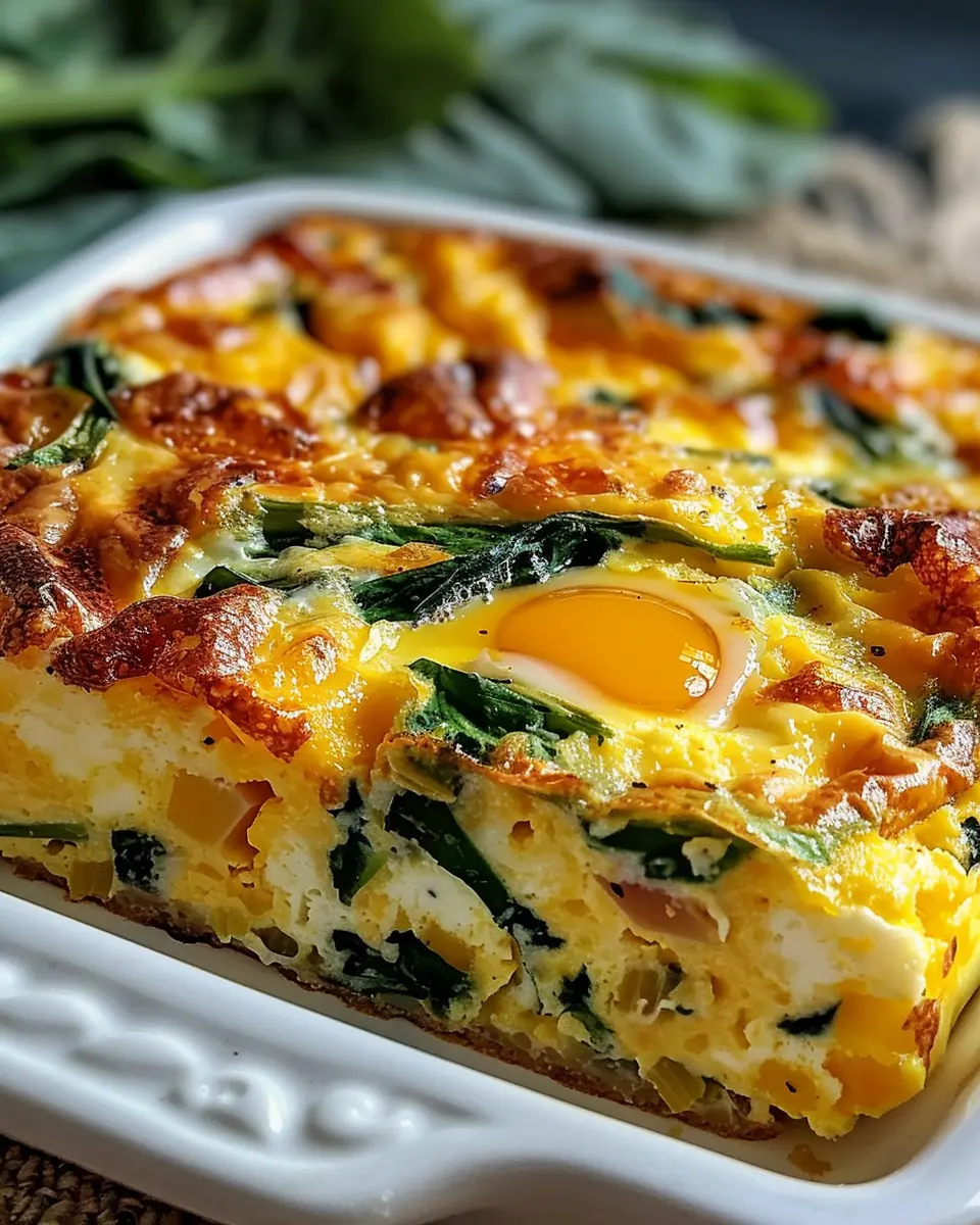 High-Protein Cottage Cheese Egg Bake with Turkey Bacon Delight