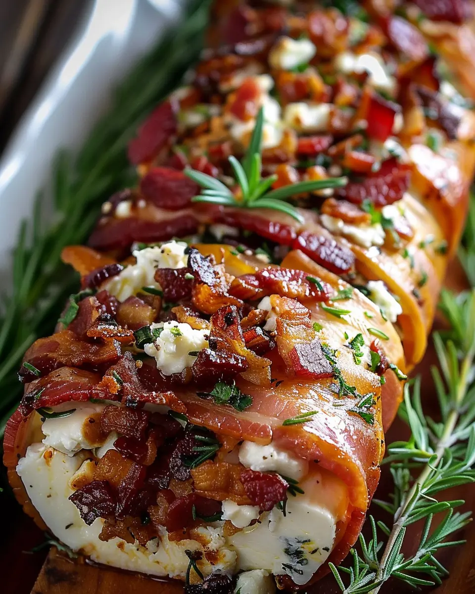Million Dollar Turkey Bacon Goat Cheese Appetizer Log Delight