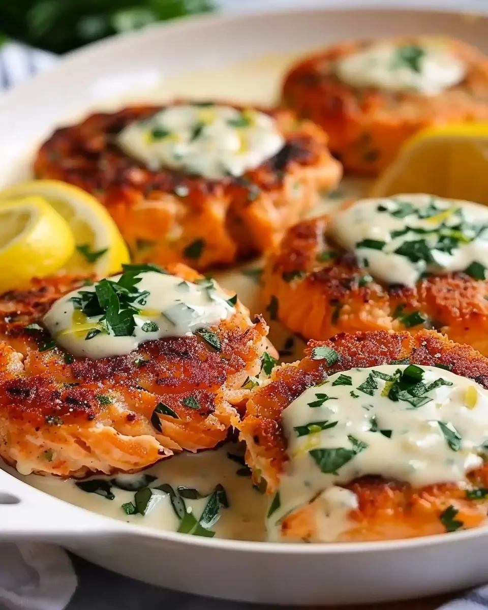 Salmon Patties: Best Recipe with Creamy Lemon-Garlic Sauce