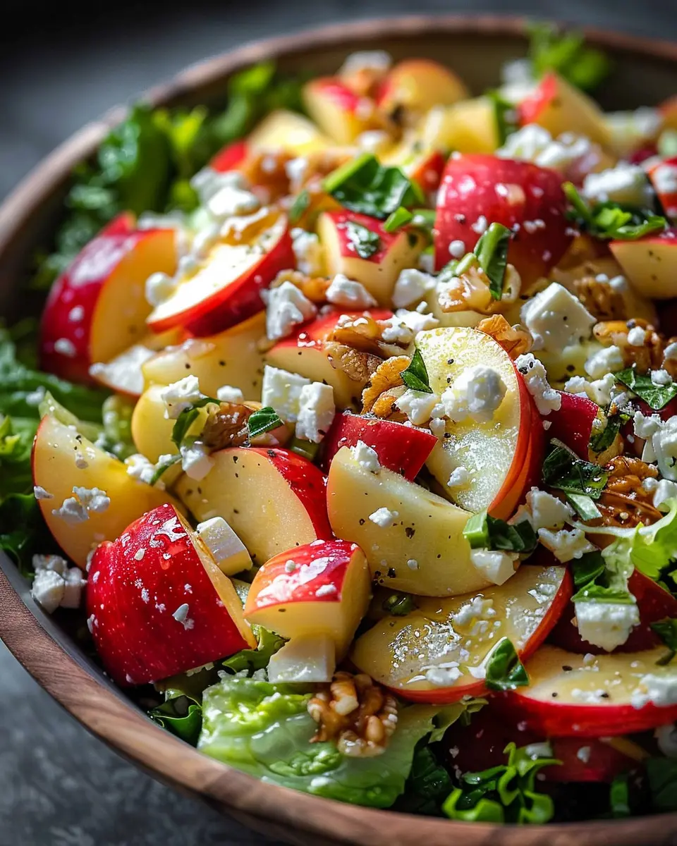 Honeycrisp Apple Feta Salad: A Fresh, Easy Delight with Turkey Bacon