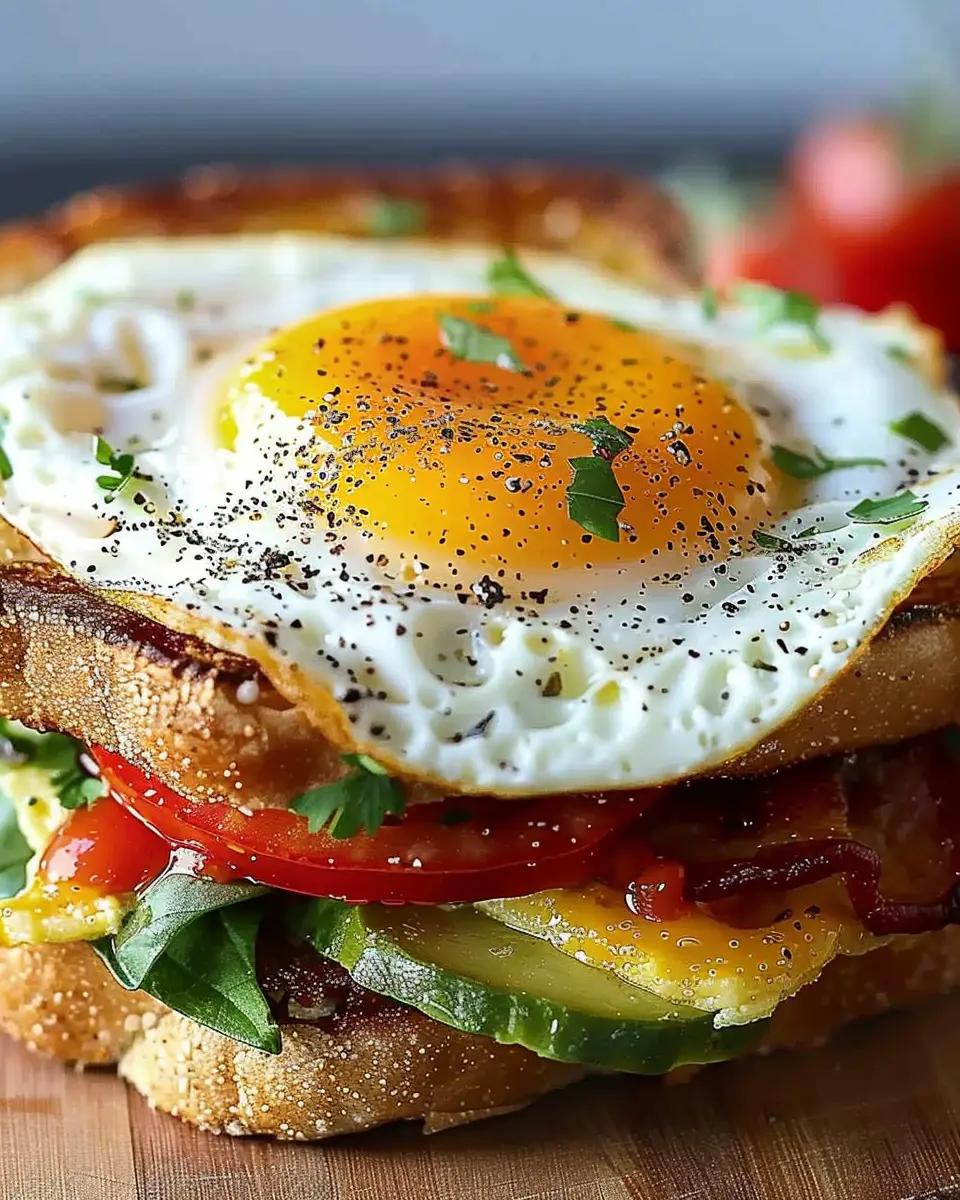 Mediterranean Breakfast Sandwich: Easy Turkey Bacon Twist