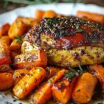 Honey Dijon Baked Chicken with Roasted Carrots