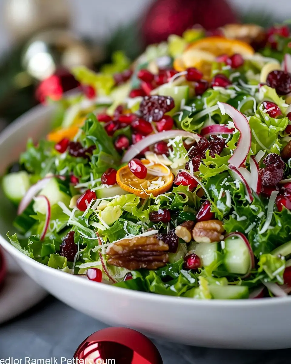 Christmas Salad: A Juicy Twist with Turkey Bacon and Chicken Ham