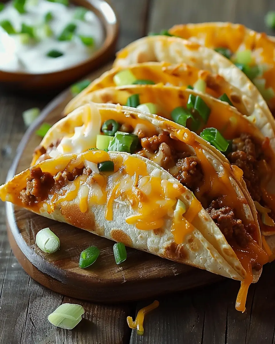 Loaded Cheesy Pocket Tacos: Indulgent Turkey Bacon & Beef Delight