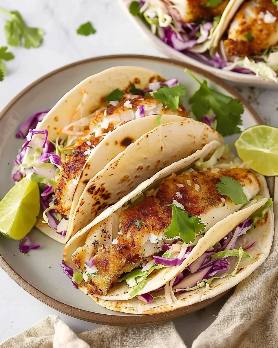 Air Fryer Fish Tacos: Easy Recipe with Cilantro Lime Slaw