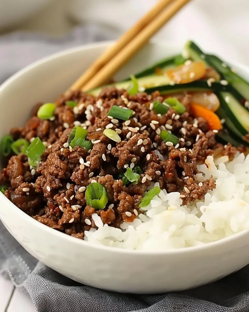 Delicious Korean Ground Beef Bowl: Quick &amp; Easy Family Favorite