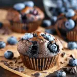Dark Chocolate Blueberry Muffins