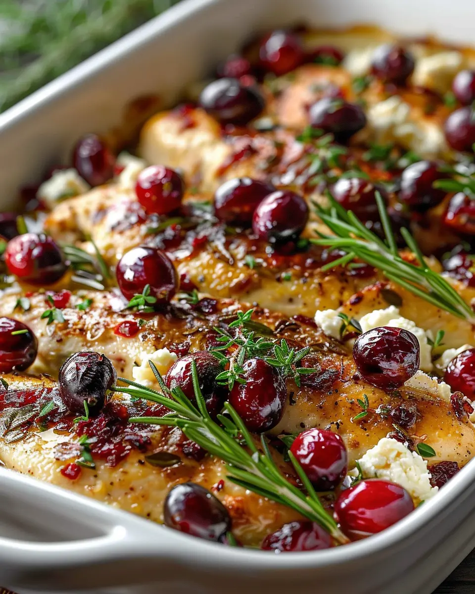 Honey Cranberry Chicken Bake with Ricotta Cheese: A Juicy Delight