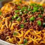 Mongolian Ground Beef Noodles Recipe