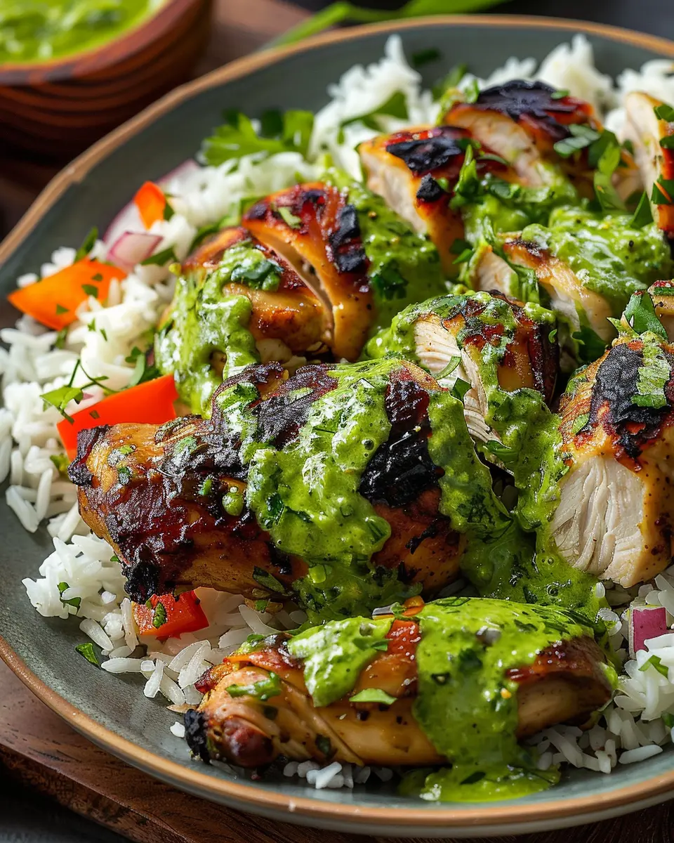 Peruvian Chicken and Rice: Juicy Delight with Green Sauce Recipe