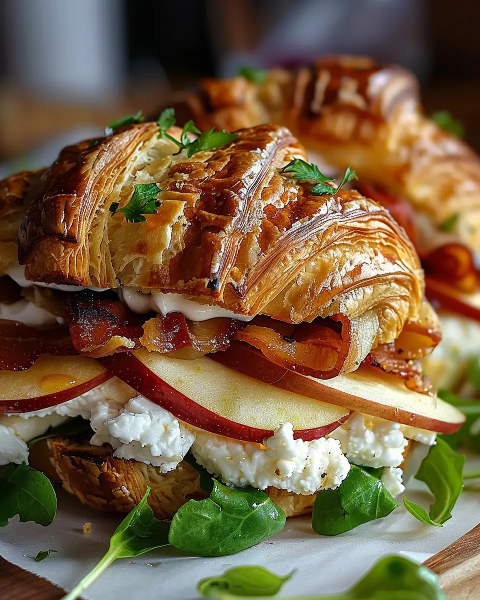 Apple &amp; Goat Cheese Croissant Sandwich: An Easy Indulgence at Home