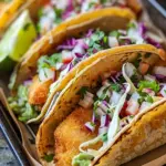 Crispy Fish Tacos with Cilantro Lime Slaw