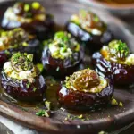 Honey Pistachio Ricotta Stuffed Dates