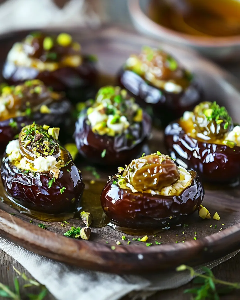 Honey Pistachio Ricotta Stuffed Dates: A Sweet and Savory Delight