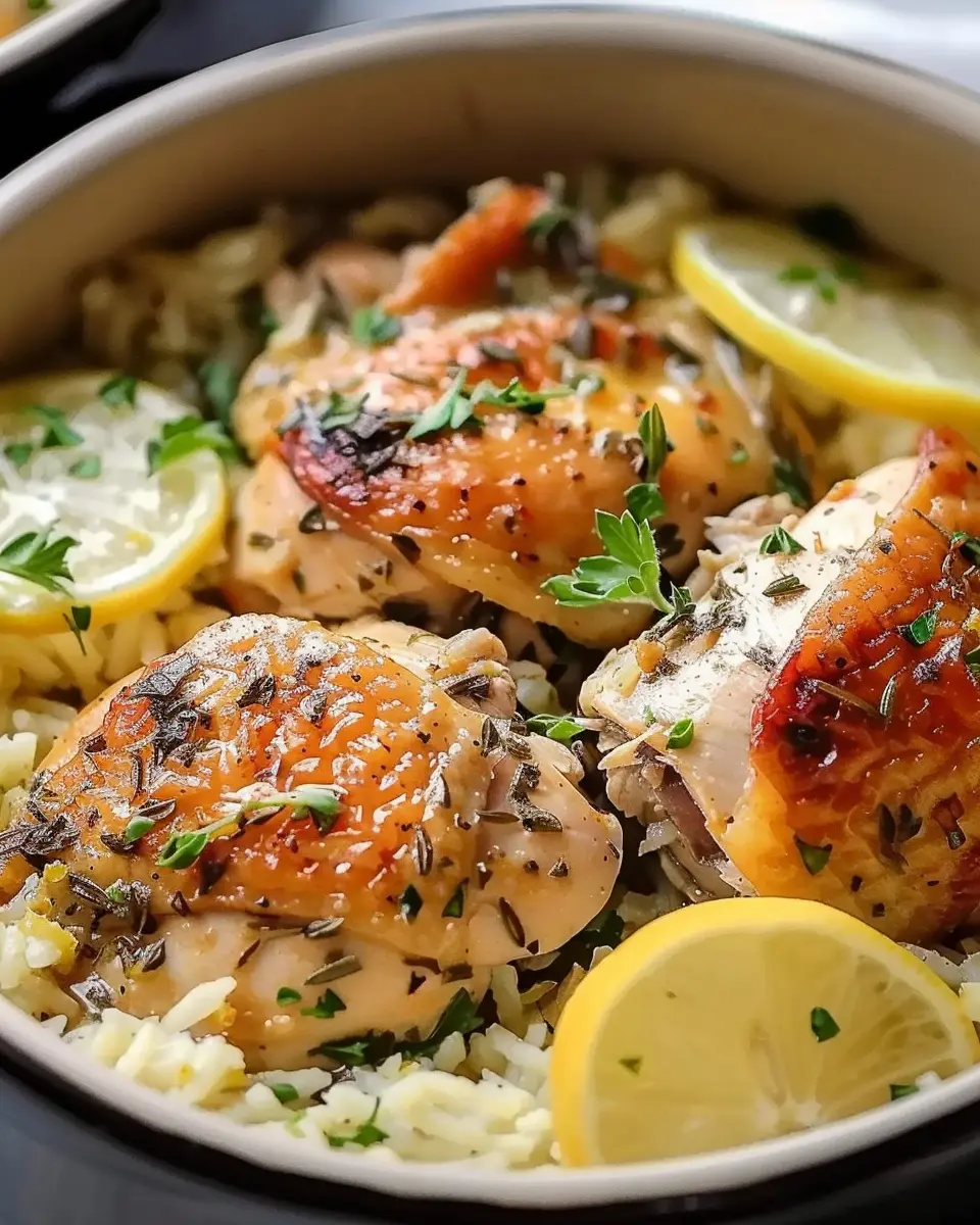 Slow Cooker Lemon Herb Chicken and Rice: A Cozy Family Favorite