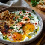 Turkish Eggs with Creamy Yogurt & Butter Sauce