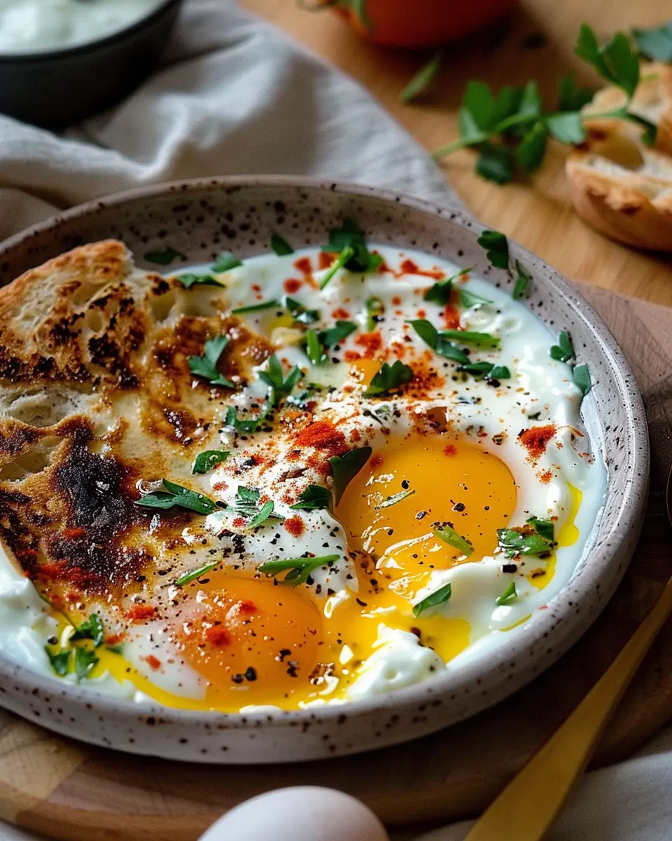 Turkish Eggs with Creamy Yogurt Butter Sauce: A Delicious Twist