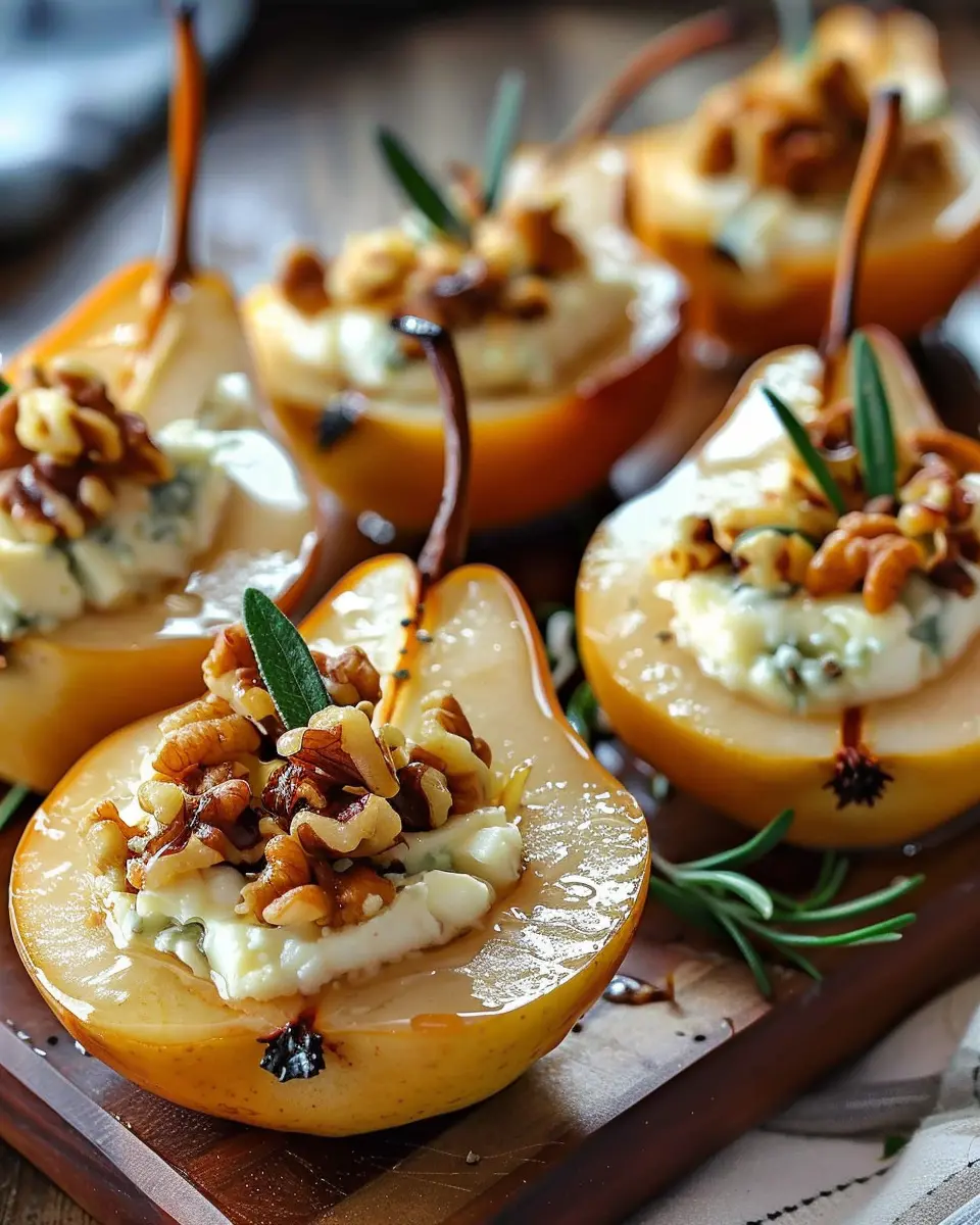 Elegant Blue Cheese Stuffed Pears: A Delightfully Easy Recipe
