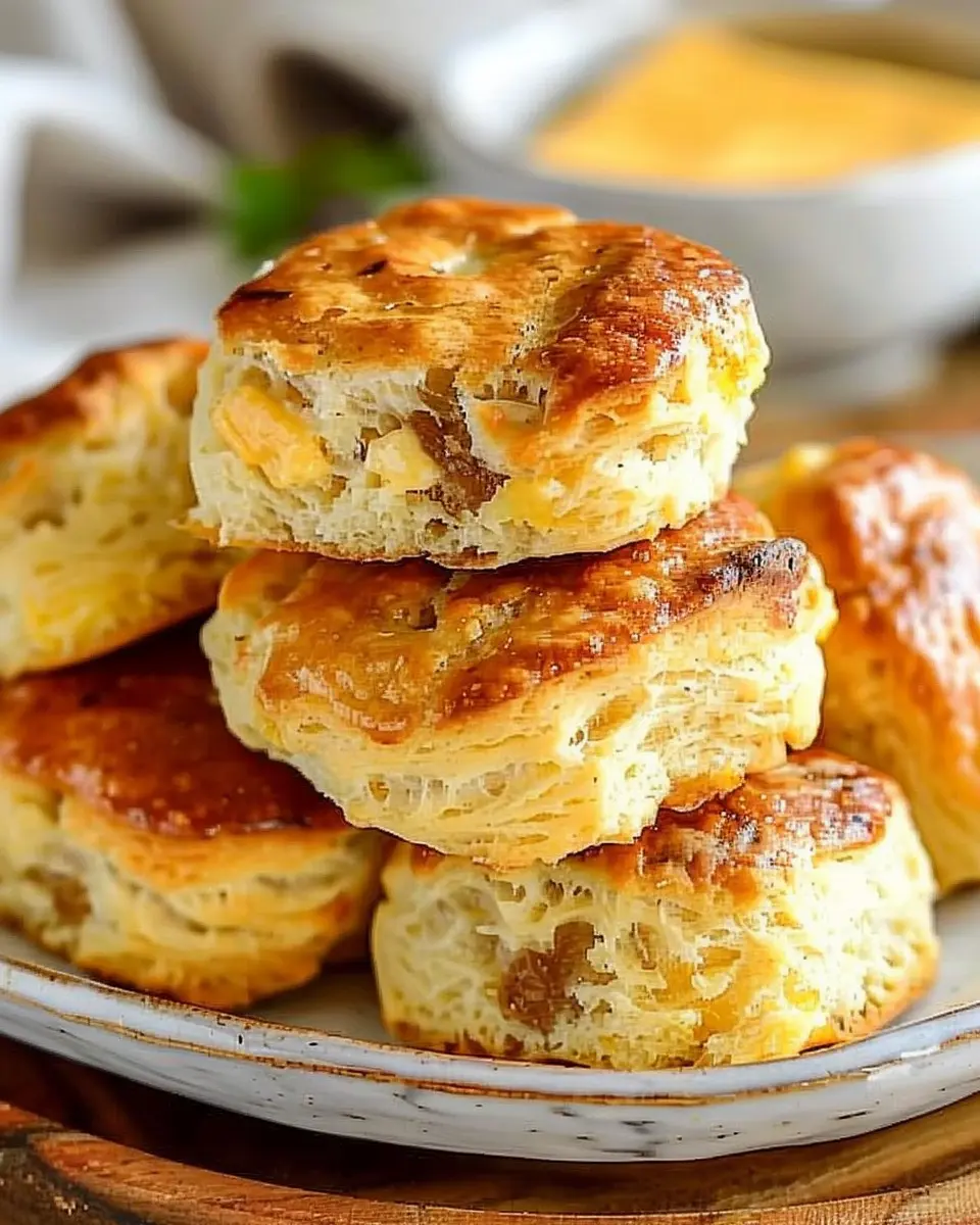 Breakfast butter swim biscuits: Easy recipe with turkey bacon and chicken ham