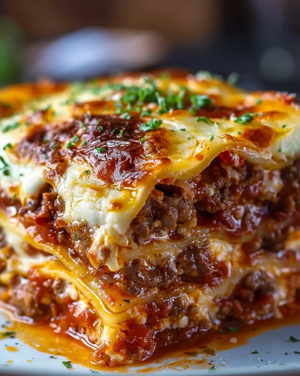 Million Dollar Italian Lasagna with Turkey Bacon and Chicken Ham